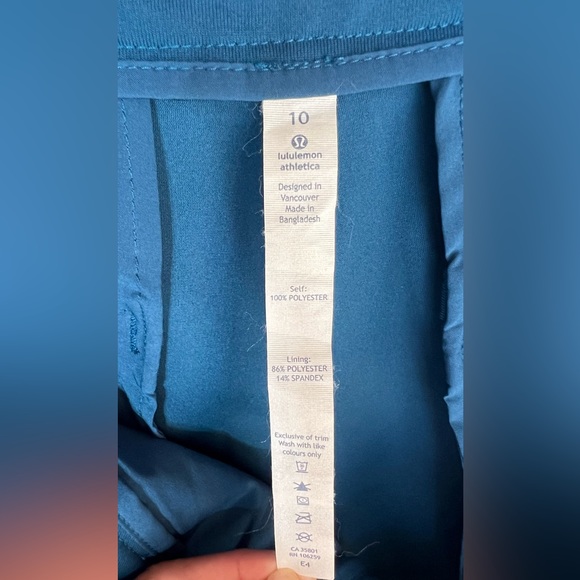 Lululemon Long Story Short Women's Bermuda Shorts Poseidon Color Size 10 - Picture 7 of 11